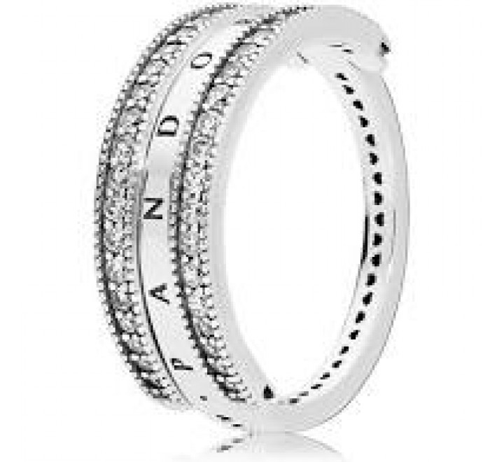 ANILLO PANDORA 197404CZ-54 PLATA LISO Y CIRCONITAS