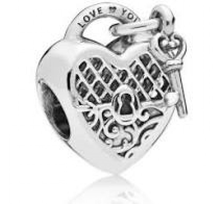 CHARMS PANDORA 797655 PLATA CORAZON Y LLAVE