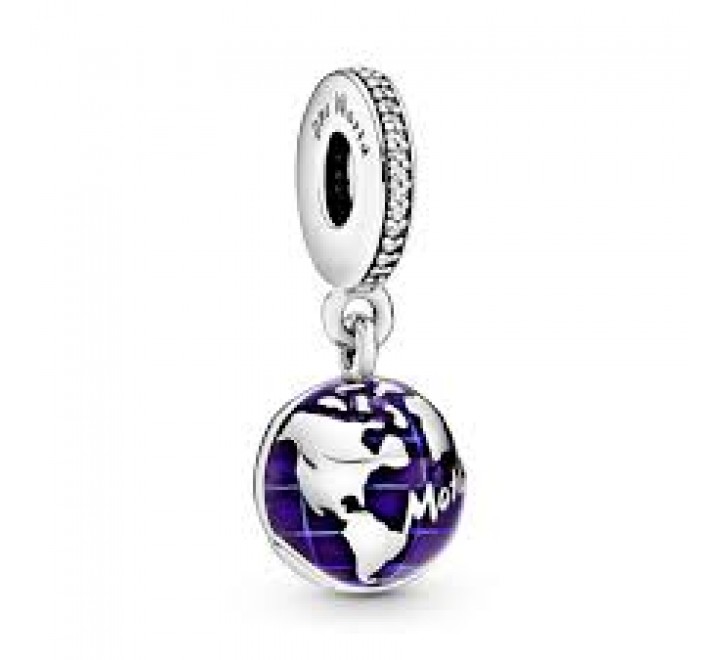 CHARMS PANDORA 798774C01 PLATA BOLA MUNDO ESMALTE AZUL