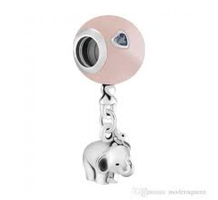 CHARMS PANDORA 797239EN160 PLATA ESMALTE ROSA ELEFANTE