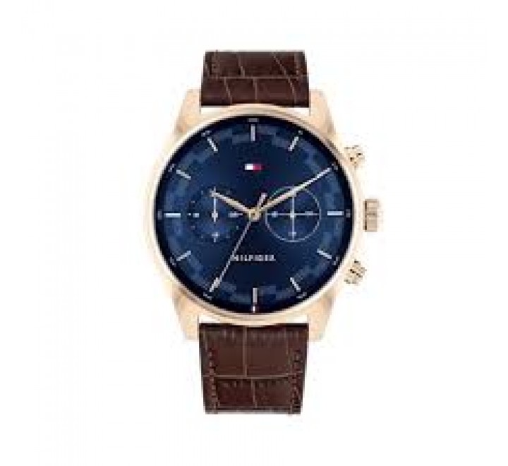 RELOJ TOMMY HILFIGER 1710423 CORREA PIEL MARRON CAJA ROSADA