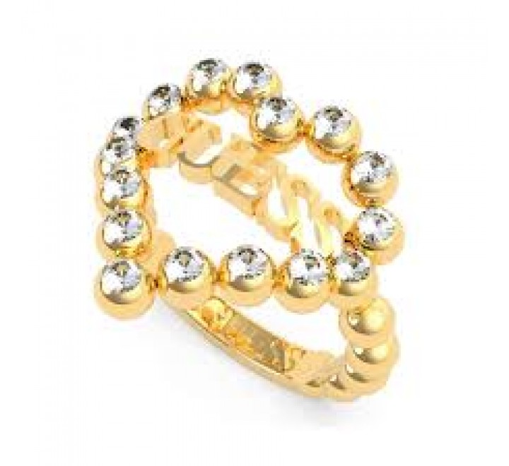ANILLO GUESS UBR70026-56 N?16 ACERO DORADO CORAZON "GUESS"