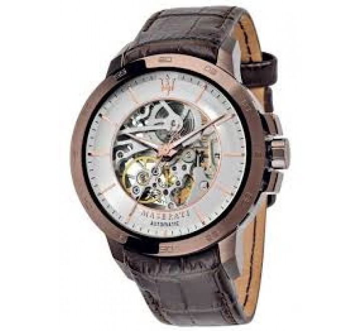 RELOJ MASERATI R8821119003 CORREA MARRON AUTOMATICO