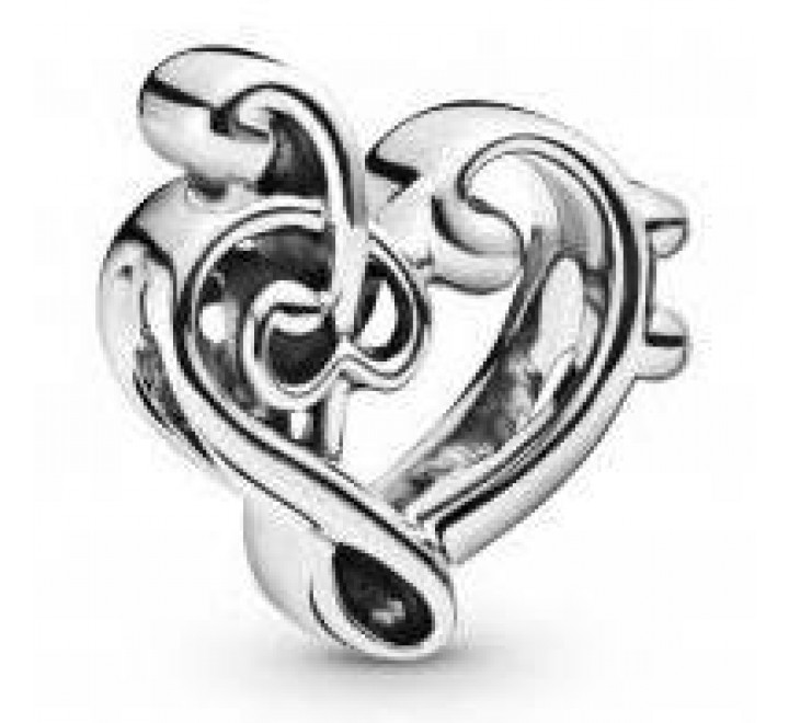 CHARMS PANDORA 798346 PLATA CORAZON CON CLAVE DE SOL