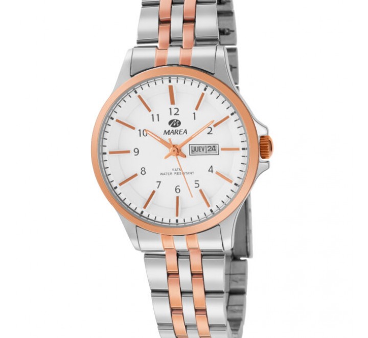 RELOJ MAREA CAJA Y ARMIS ACERO BICOLOR ROSADO B36161/4