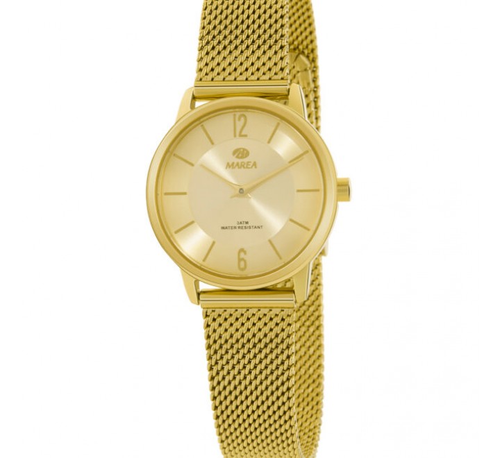 RELOJ MAREA CAJA Y ARMIS ACERO DORADO ESFERA DORADA B36180/4
