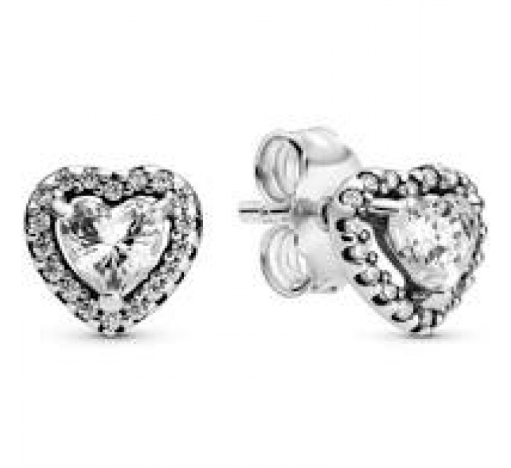 PENDIENTES PANDORA 298427C01 PLATA CORAZON CIRCONITAS