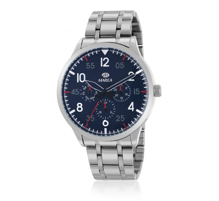 RELOJ MAREA CAJA Y ARMIS ACERO MULTIFUNCION AZUL B41327/3