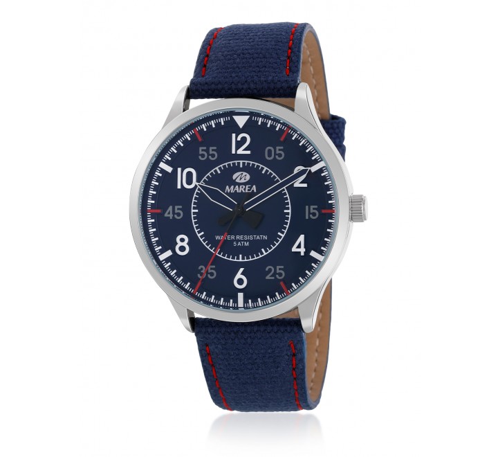RELOJ MAREA CAJA ACERO CORREA PIEL AZUL B41328/3