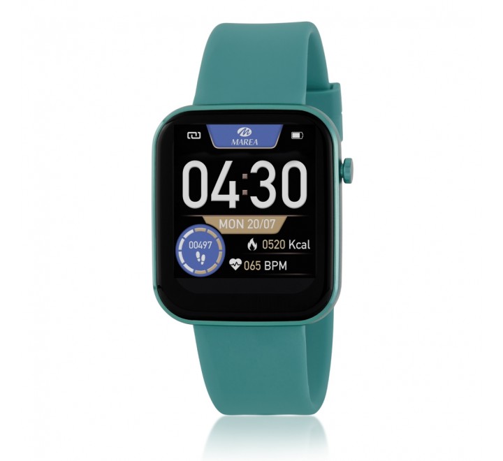 RELOJ MAREA SMART SILICONA TURQUESA CAJA CUADRADA B57009/2