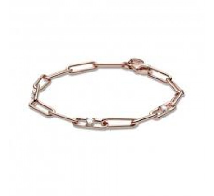 PULSERA PANDORA 589177C01-16 PLATA ROSADA