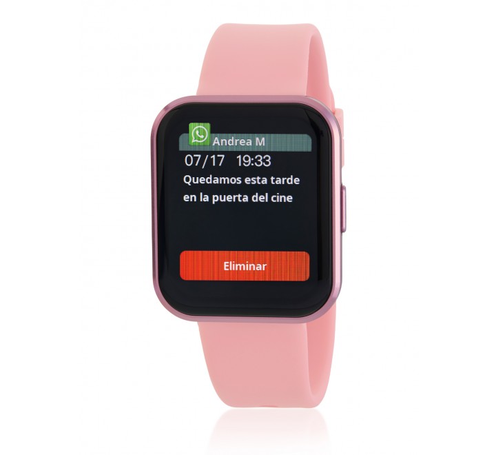 RELOJ MAREA SMART CAJA CUADRADA SILICONA ROSA B63003/3