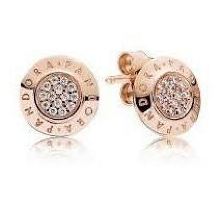 PENDIENTES PANDORA 280559CZ PLATA ROSADA REDONDO CIRCONITAS