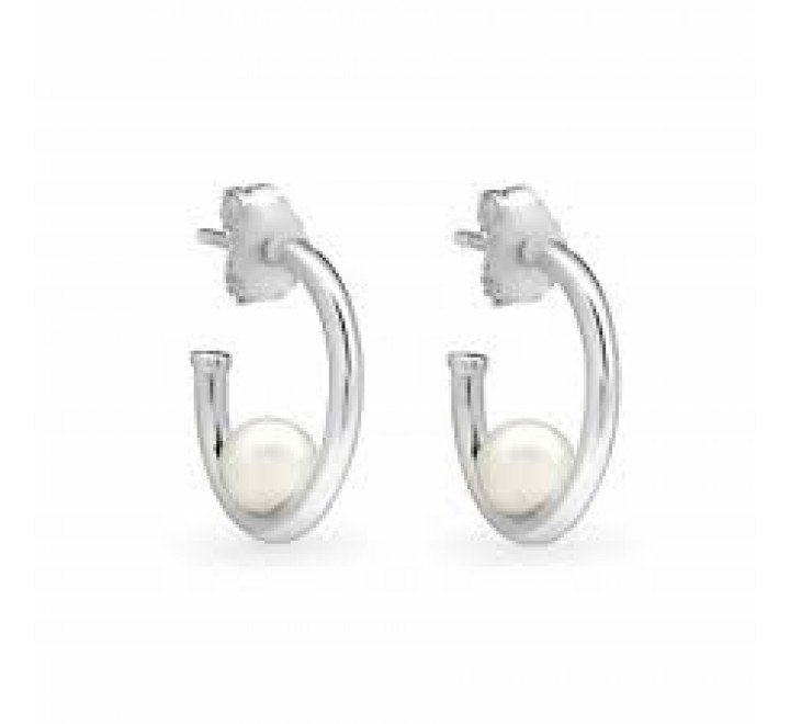 PENDIENTES PANDORA 297528P PLATA AROS CON PERLA EN MEDIO