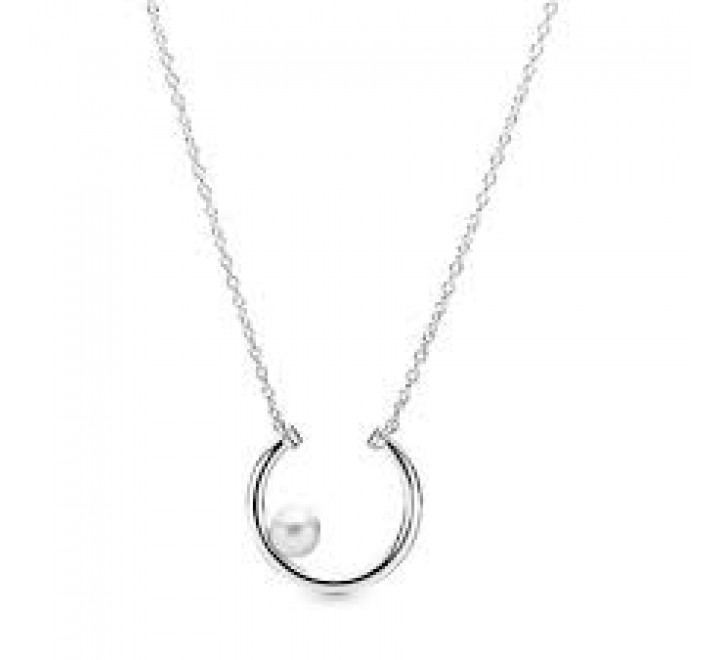 GARGANTILLA PANDORA 397526P-50 PLATA LISO PERLA