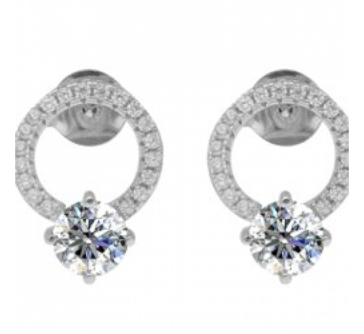 PENDIENTES DE PLATA Y MOISANITE DIAMOND BME031