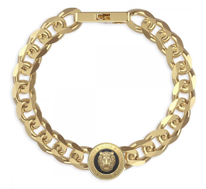 PULSERA GUESS ACERO DORADO ESLABON Y LEON JUMB01309JWYGBKS