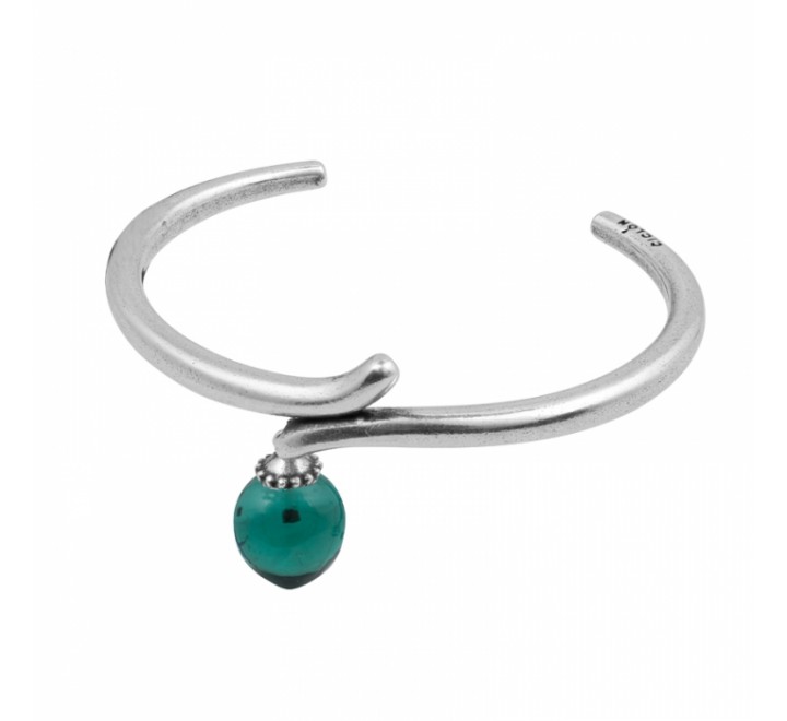 PULSERA CICLON ZAMAK RIGIDA CON BOLA TURQUESA 213121-12-0