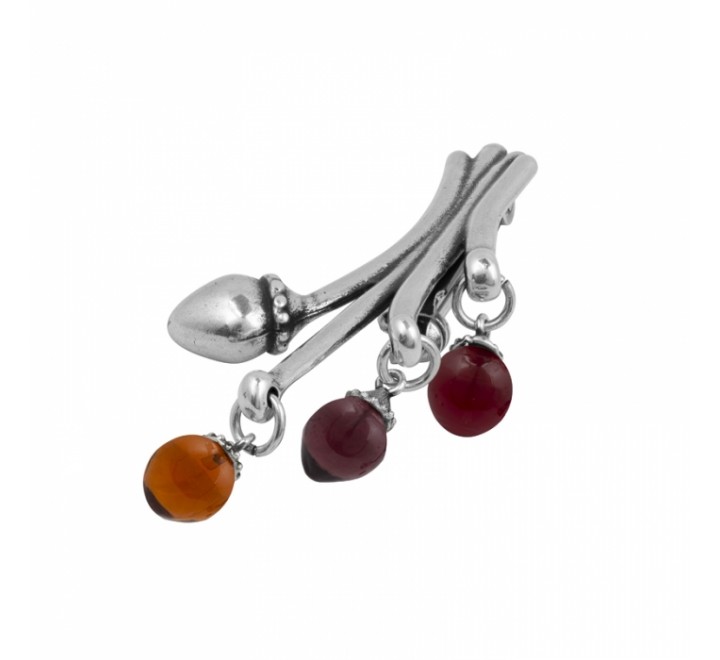 BROCHE CICLON ZAMAK BOLAS ROJA ROSA NARANJA 213901-32