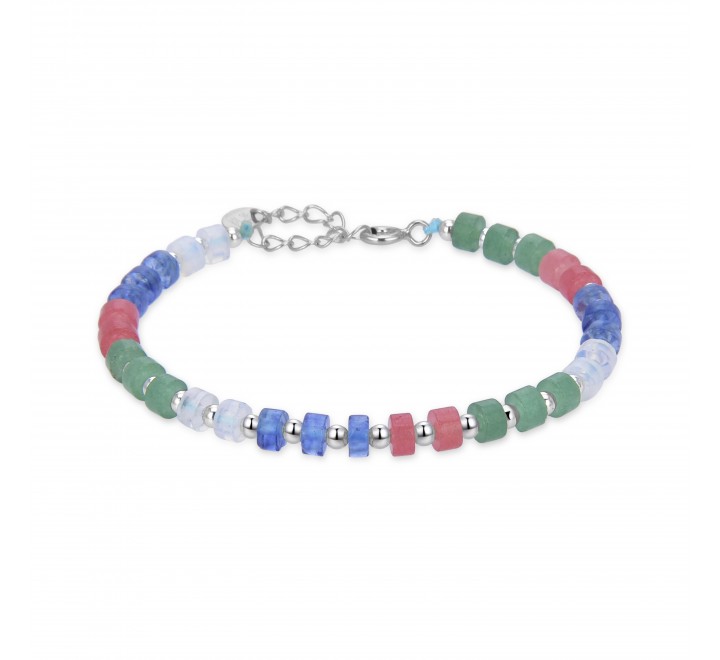 PULSERA LUXENTER PLATA PIEDRAS MULTICOLOR BXA276C2000