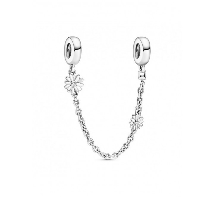 CADENA SEGURIDAD PLATA PANDORA CON DOS FLORES 798764C01-05