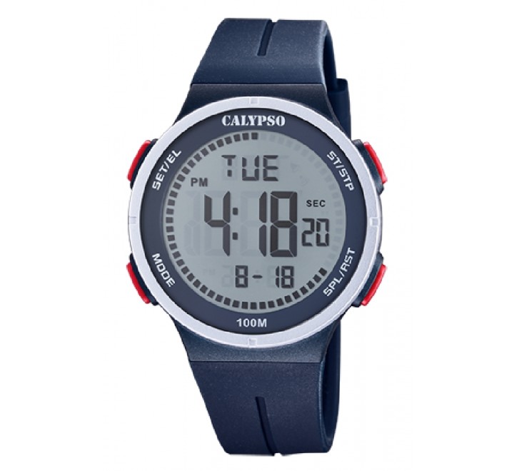 RELOJ CALYPSO DIGITAL CORREA SILICONA AZUL K5803/3