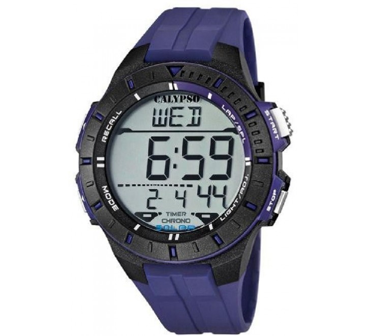 Reloj Calypso K5607/2 digital para hombre con movimiento de cuarzo, correa  de caucho y resistencia al agua de 100 metros.