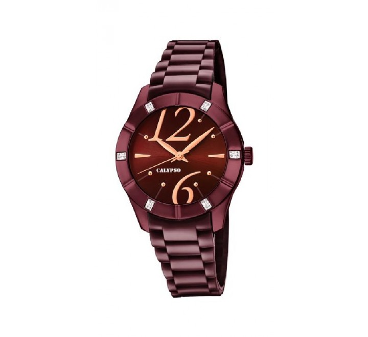 RELOJ CALYPSO K5715/5 ANALOGICO MORADO CON CIRCONITAS