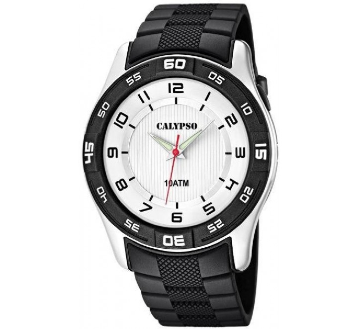 RELOJ CALYPSO ANALOGICO CAUCHO NEGRA K6062/3