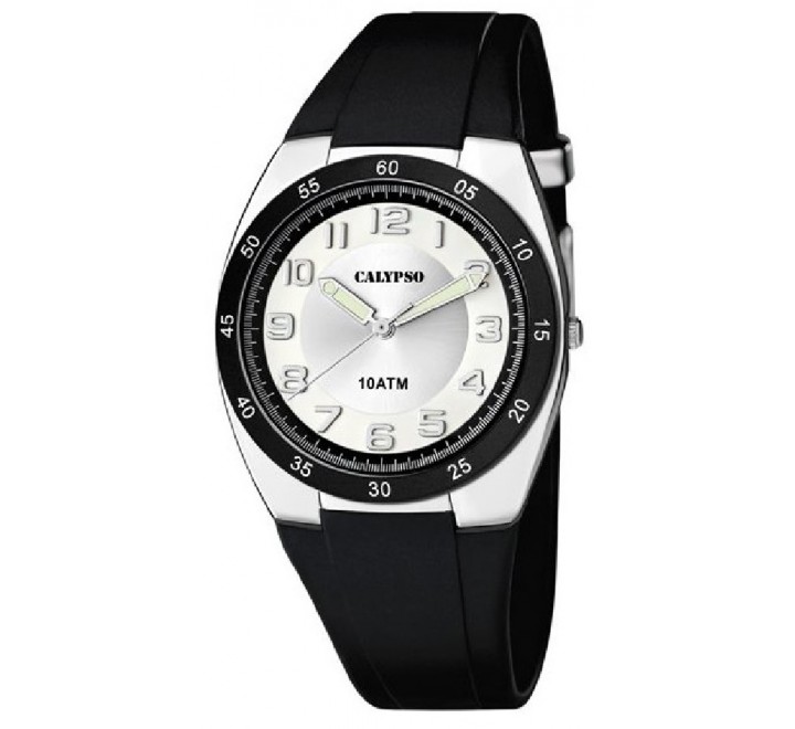 RELOJ CALYPSO ANALOGICO CORREA CAUCHO NEGRA K5753/5