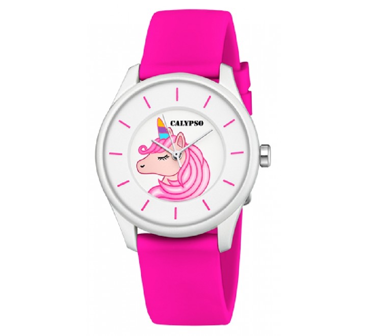 RELOJ CALYPSO ANALOGICO CORREA CAUCHO ROSA K5733/D