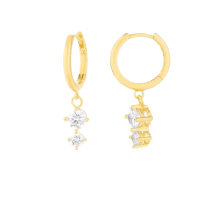 PENDIENTES RADIANT PLATA DORADA ARO Y MOTIVO RY000007