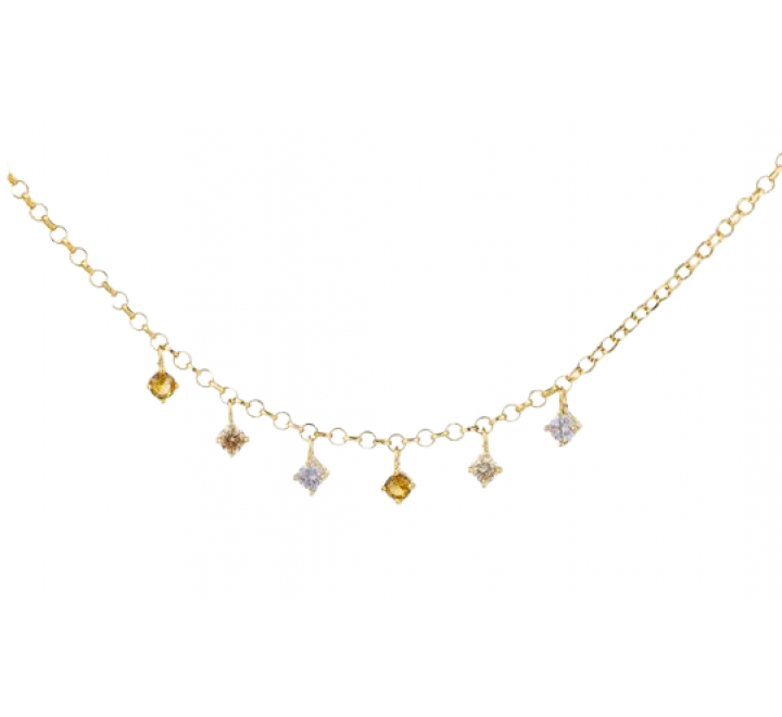 GARGANTILLA RADIANT PLATA DORADA CIRCONITAS RY000009