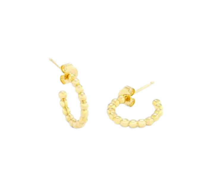 PENDIENTES RADIANT PLATA DORADA ARO BOLITAS LISAS RY000017