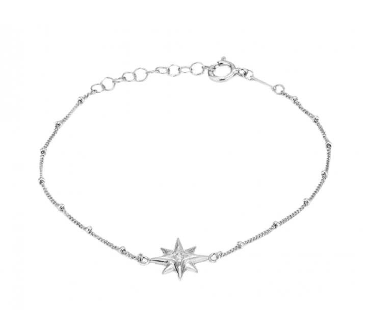 PULSERA RADIANT PLATA ESTRELLA Y CIRCONITA RY000039