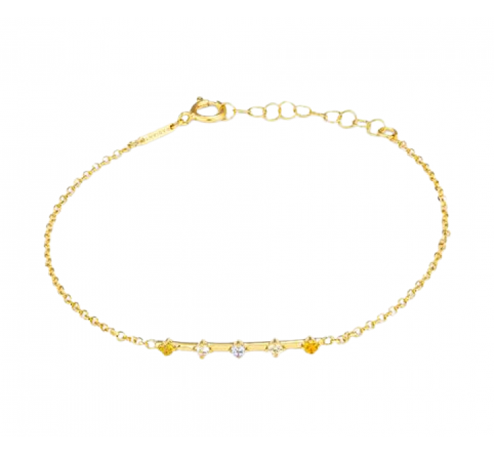 PULSERA RADIANT PLATA DORADA CIRCONITAS COLOR RY000004