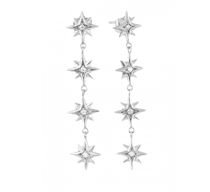 PENDIENTES RADIANT PLATA ESTRELLAS COLGANDO RY000035