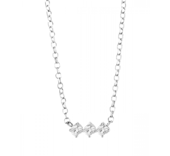 GARGANTILLA PLATA RADIANT TRES CIRCONITAS RY000010