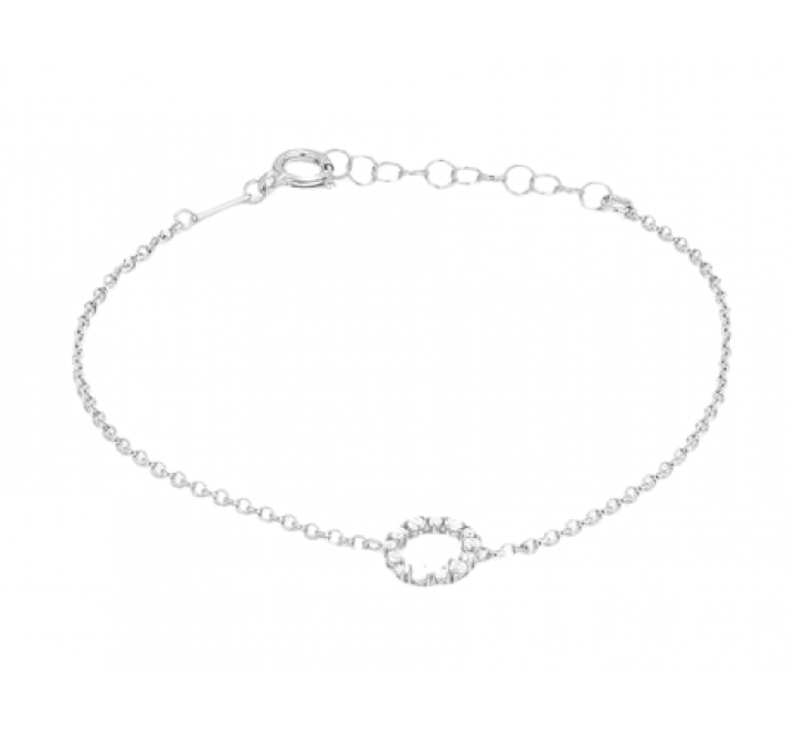 PULSERA PLATA RADIANT CIRCULO CON CIRCONITAS RY000026