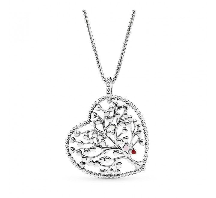COLLAR PANDORA 396582ENMX-75 PLATA CORAZON ARBOL DE AMOR