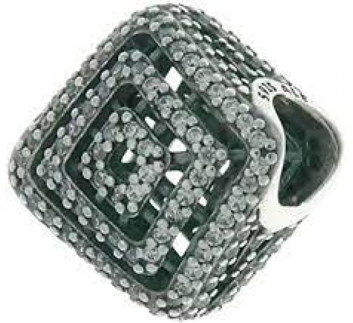 CHARMS PANDORA PLATA ROMBO CON CIRCONITAS 796211