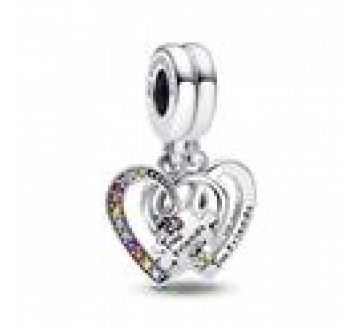 CHARM PANDORA PLATA DIVISIBLE PUZZLE CORAZONES 792239C01