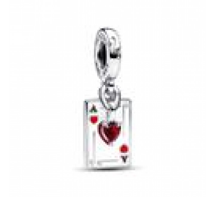 CHARMS PLATA  PANDORA 793420C01 DOBLE REINA CORAZONES VILLAN
