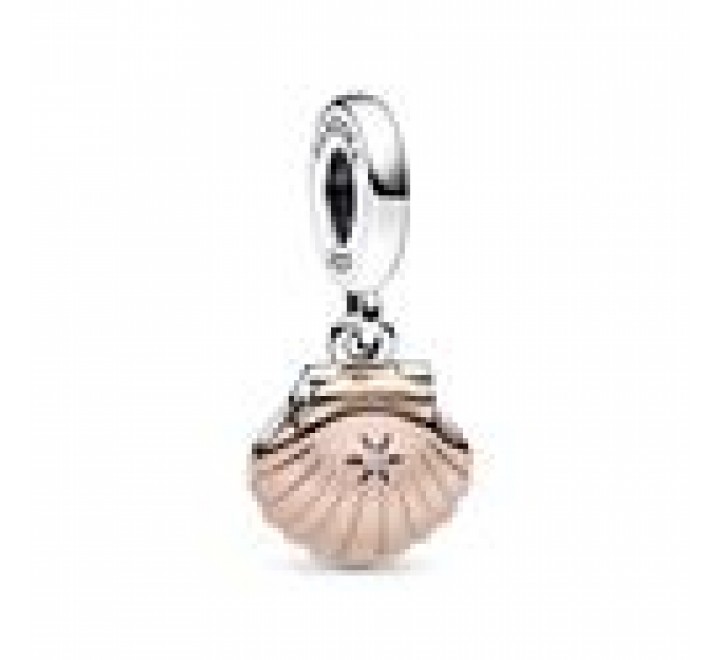 CHARM PANDORA PLATA BICOLOR CONCHA Y PERLA 782449C01