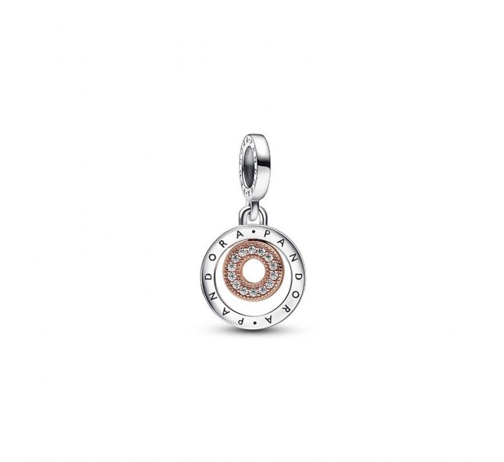 CHARM COLGANTE PANDORA PLATA BICOLOR CIRCONITAS 782287C01