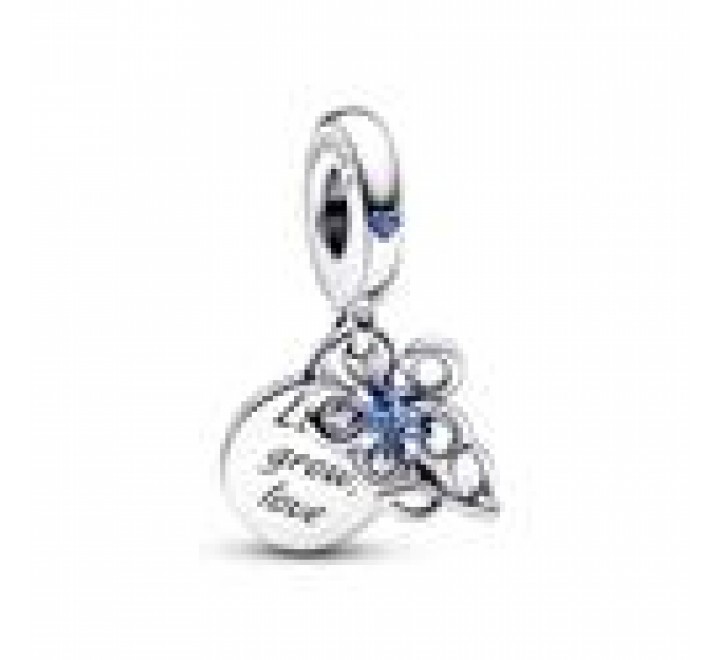 CHARM PANDORA PLATA DOBLE FLORECIENDO 792293C01