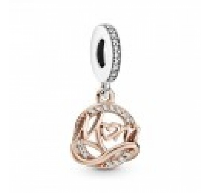 CHARMS PANDORA PLATA BICOLOR ROSADA MAMA 789374C01