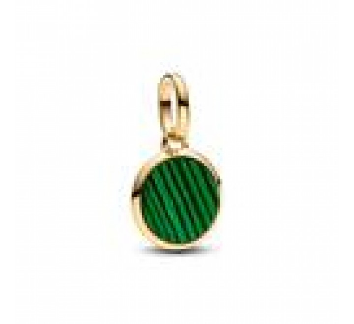 CHARMS PLATA PANDORA 763389C01 MEDALLON GRABABLE ME VERDE
