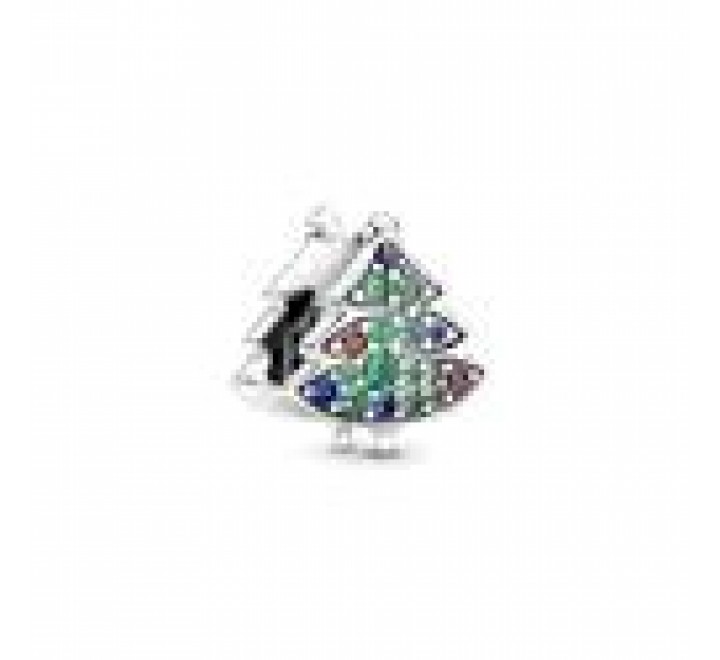 CHARMS PANDORA PLATA ARBOL DE NAVIDAD CIRCONITAS 790018C01