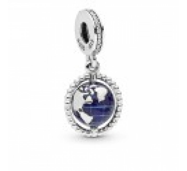 CHARMS PANDORA PLATA BOLA MUNDO AZUL OSCURO 798021CZ